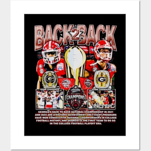 Georgia National Champs 2021-2022 Back 2 Back Posters and Art